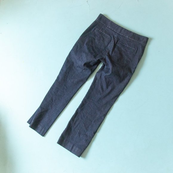 By Anthropologie The Essential Crop Flare Denim Jeans with Scarf Belt Sz US 2 - Picture 9 of 9